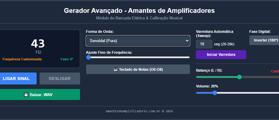 gerado de frequÊncia onlina com varredura automática