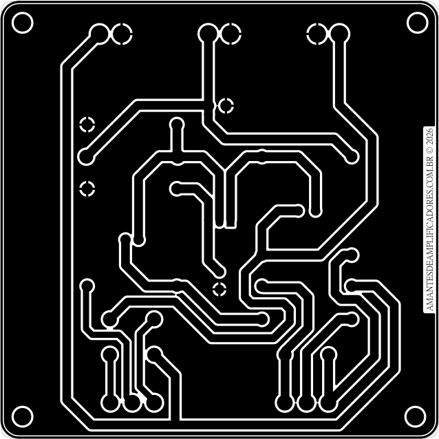 placa pcb circuito equalizador baxandall ativo com transistor bc548