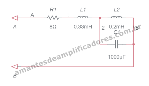 carga indutiva/capacitiva para testes amplificadores