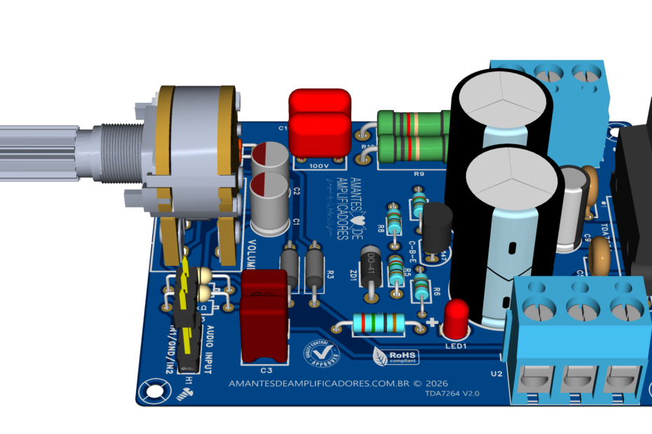 amplificador Tda7264 pcb camada dupla