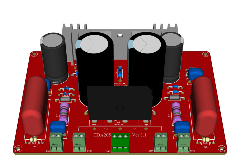 módulo amplificador tda2050 stereo