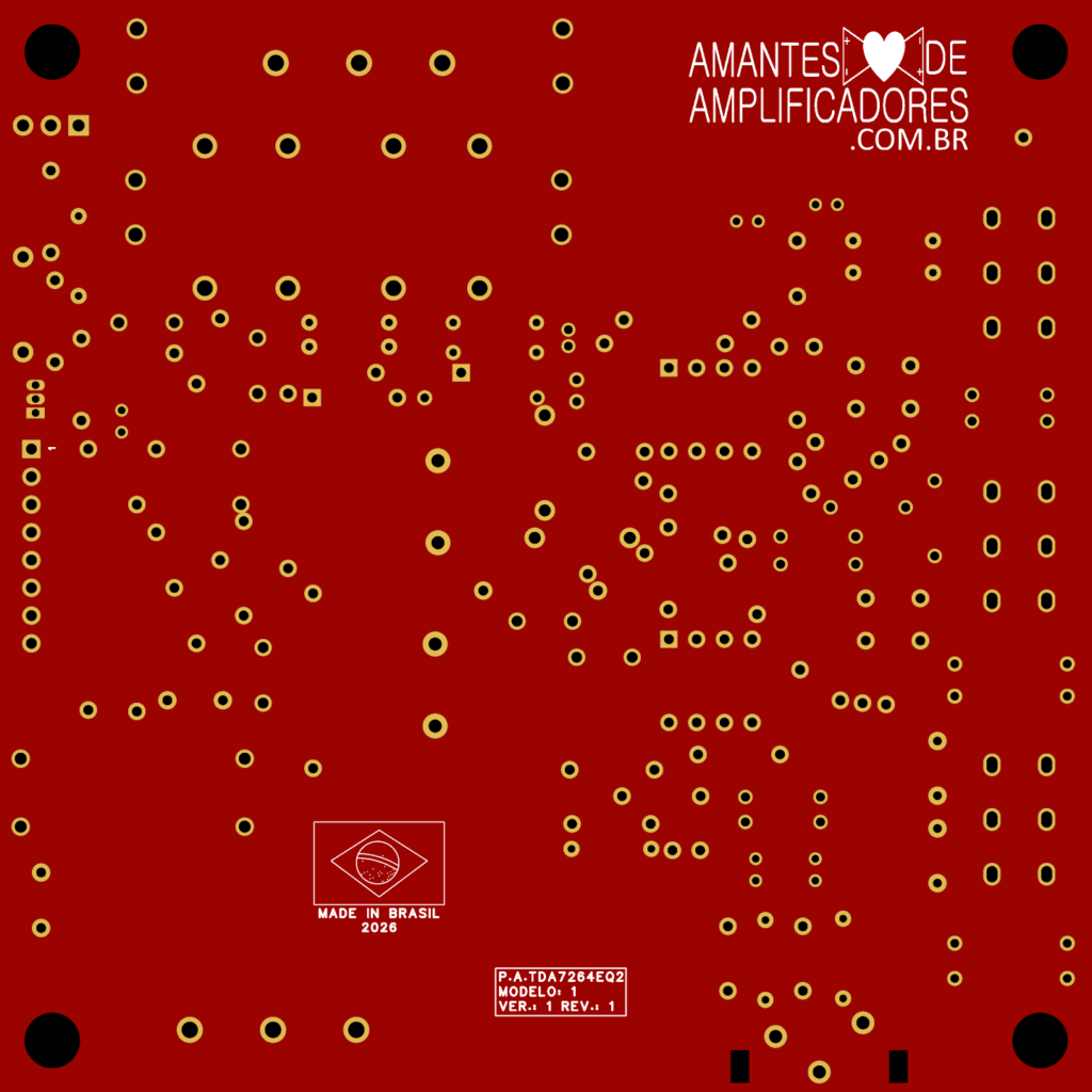 visão inferior 2d placa amplificador tda7264 pdf
