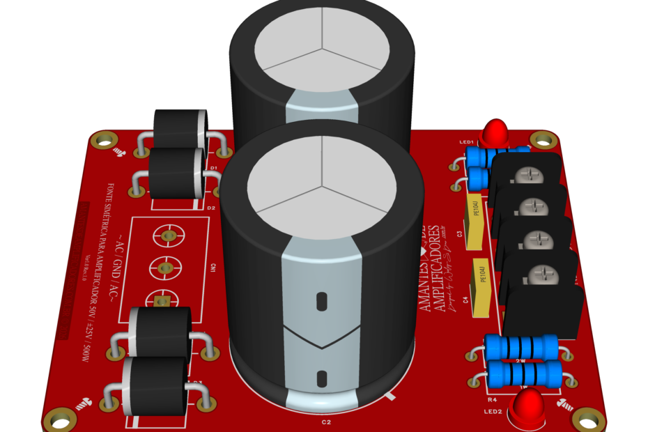 fonte simétrica para amplificador 25+25