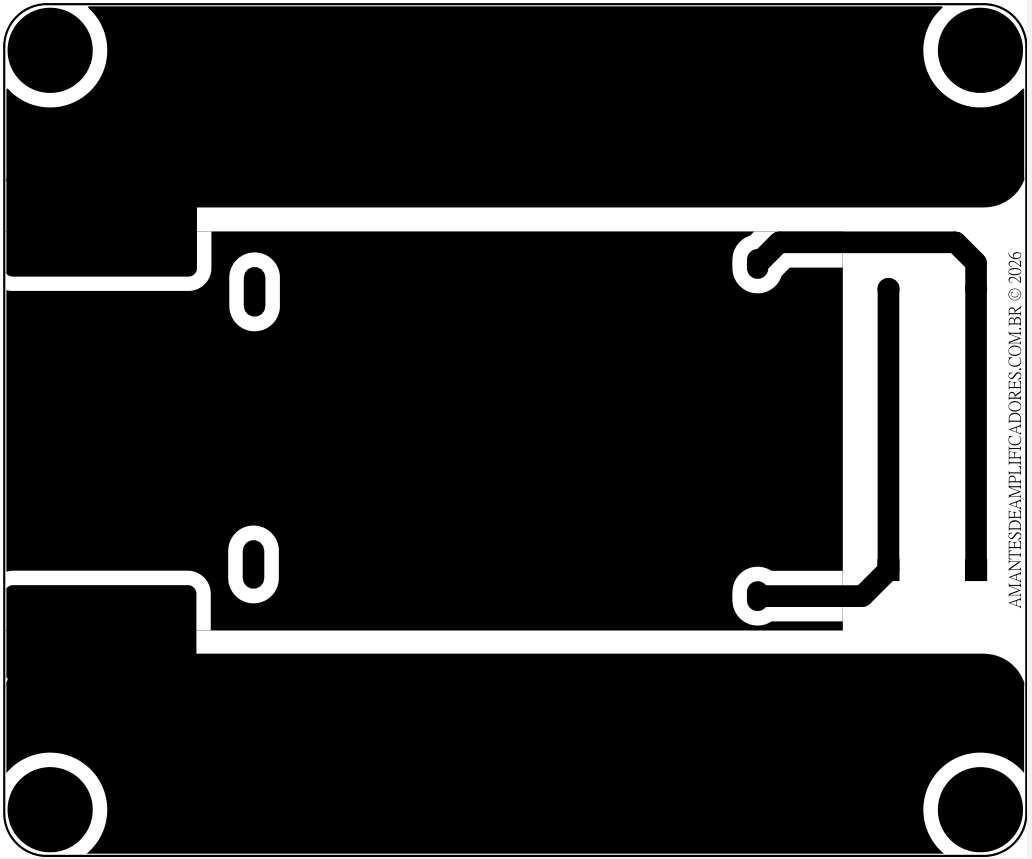 palca pcb para fonte simétrica 50 50 v para amplificador