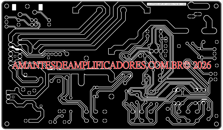 layout pcb amplificador pequeno e potente