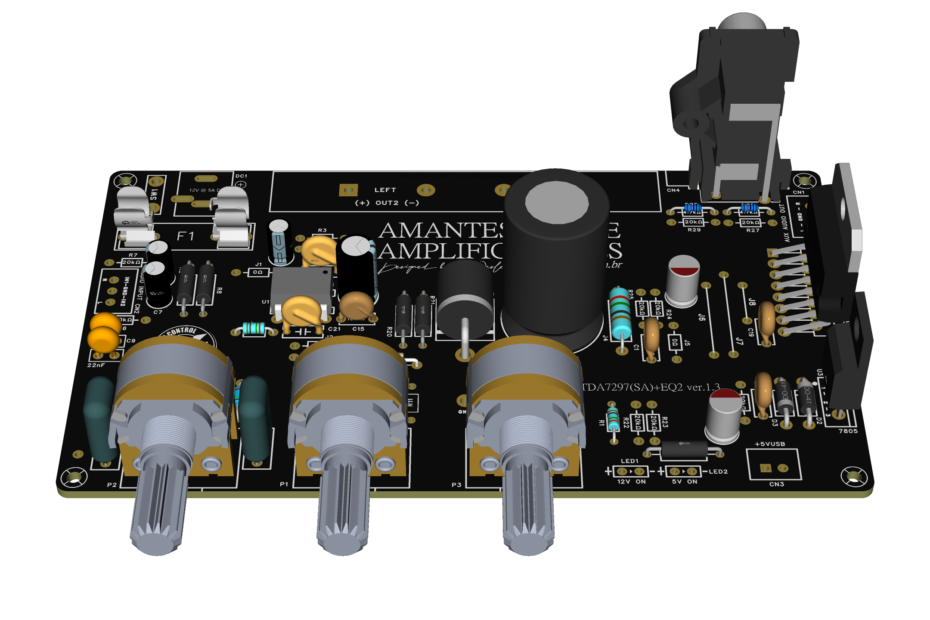 mini módulo amplificador caseiro 12v para caixa de som