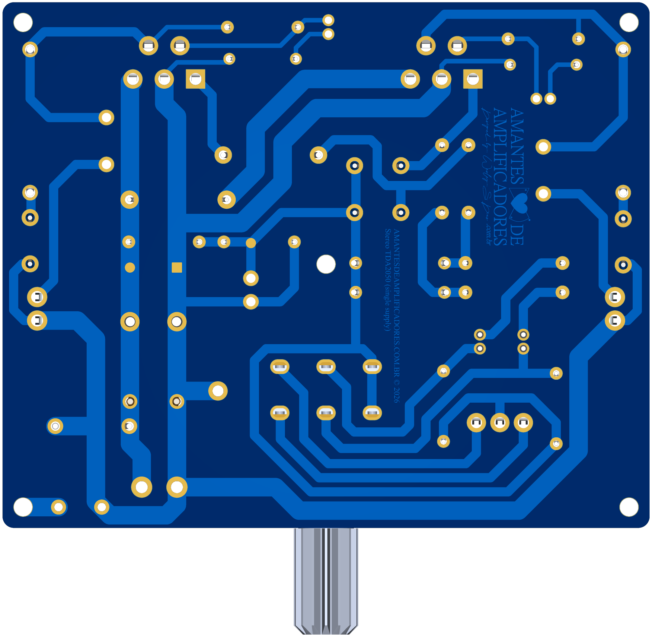 módulo amplificador tda2050 12v